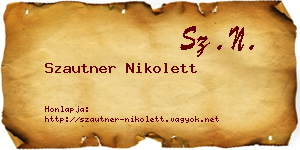 Szautner Nikolett névjegykártya