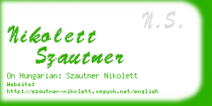 nikolett szautner business card